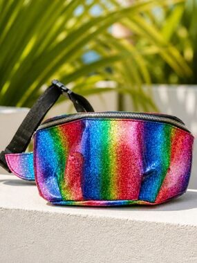 Rainbow Glitter Mini Waist Bag - Unbranded